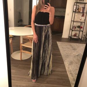 Pleated Maxi Skirt